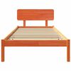 vidaXL Bed Frame with Headboard Wax Brown 80 x 200 cm Solid Pine Wood