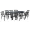 vidaXL Garden Dining Set 9 pcs Anthracite Steel