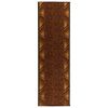 vidaXL Runner Rug FLORNES Woven Brown Zigzag 67 x 150 cm PP 7 mm