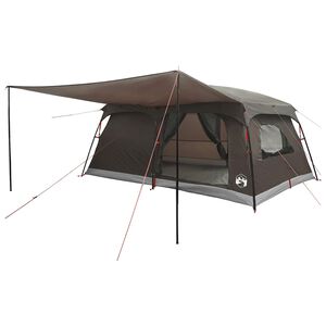 vidaXL Family Tent Brown Grey 500 x 400 x 230 cm Polyester and Steel