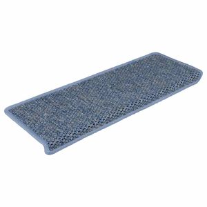 vidaXL Stair Mats Self-adhesive Sisal-Look 15 pcs 65x21x4 cm Blue