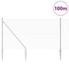 vidaXL Fence with Posts Silver 1 x 100 m PVC-coated steel