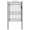 vidaXL Fence Gate with Spikes EMMEN 200 x 100 cm Powder-coated steel