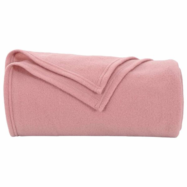 vidaXL Throw Blanket Pink 240 x 220 cm Fleece