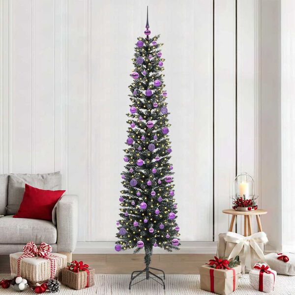 vidaXL Artificial Christmas Tree with 300 LEDs with Stand Green 240 cm