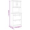 vidaXL Highboard ALTA 77x35x188 cm Solid Wood Pine