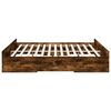 vidaXL Bed Frame with Drawers without Mattress Smoked Oak 200x200 cm