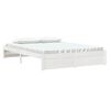 vidaXL Bed Frame without Mattress White Solid Wood 150x200 cm King Size King Size