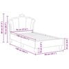 vidaXL Toddler Bed Frame with Headboard Pink 70 x 140 cm PU