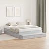 vidaXL Storage Bed Frame Grey Sonoma 150 cm Engineered Wood