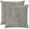 vidaXL Cushion with Pillow HEERLEN 2 pcs Light Grey Microfiber Fleece