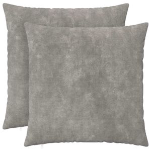 vidaXL Cushion with Pillow HEERLEN 2 pcs Light Grey Microfiber Fleece