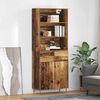 vidaXL Highboard Old Wood 69.5 x 34 x 180 cm Engineered Wood