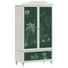 vidaXL Chalkboard Wardrobe with Drawer ROROS White 90 x 45 x 165 cm