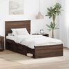vidaXL Bed Frame with Headboard Brown Oak 75 x 190 cm Engineered wood