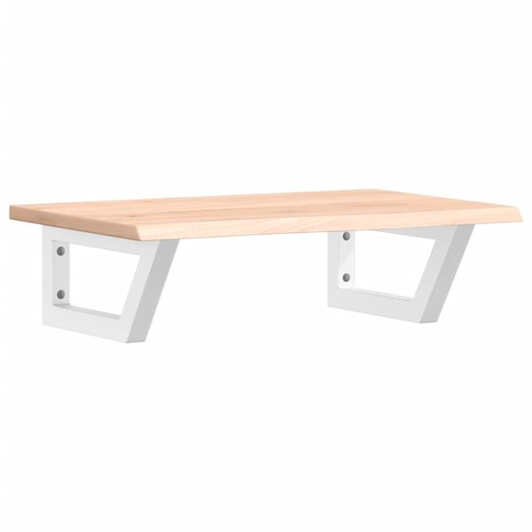 vidaXL Basin Shelf Wall Mounted Steel and Solid Wood Oak