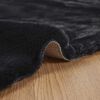 vidaXL Faux Rabbit Fur Rug Olite Black 200 x 200 cm Polyester