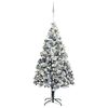 vidaXL Artificial Christmas Tree with 300 LEDs with Stand White 180 cm