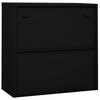 vidaXL Office Cabinet with Sliding Door Black 90x40x90 cm Steel