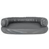 vidaXL Ergonomic Foam Dog Bed Grey 75x53 cm Faux Leather