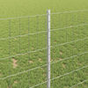 vidaXL Fence with Post Silver 1 x 10 m Steel