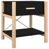 vidaXL Bedside Table Black 42x38x45 cm Engineered Wood