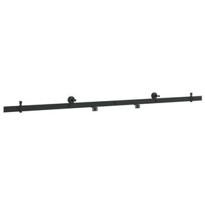 vidaXL Sliding Door Hardware Kit 200 cm Steel Black