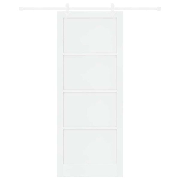 vidaXL Sliding Door White 93 x 232 cm Solid Pine Wood