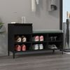 vidaXL Shoe Cabinet Black 102x36x60 cm Engineered Wood