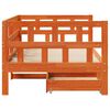 vidaXL Daybed with Drawers without Mattress Wax Brown 90x200 cm Solid Wood