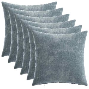 vidaXL Cushion Cover 6 pcs HEERLEN Light Blue 30 x 30 cm
