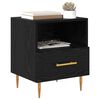 vidaXL Bedside Table 2 pcs Black 40 x 35 x 47.5 cm Engineered Wood