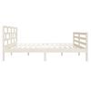 vidaXL Bed Frame without Mattress White Small Double Solid Wood