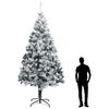 vidaXL Artificial Christmas Tree with Flocked Snow Green 400cm PVC