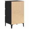 vidaXL Bedside Cabinet Black Oak 45 x 35 x 44 cm Engineered Wood