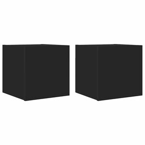 vidaXL TV Cabinet | Set of 2 | Black | Engineered wood | Small | TV Cabinet