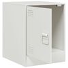 vidaXL Bedside Cabinet White 34.5x39x44 cm Steel