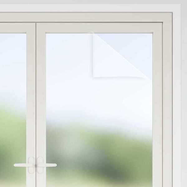 vidaXL Window Film Frosted White 60x500 cm PVC