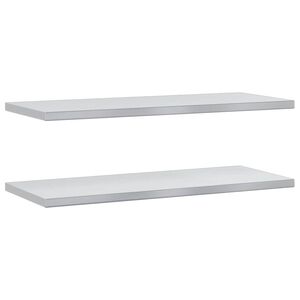 vidaXL Wall Shelves 2 pcs 100x40x3 cm Black Stainless Steel