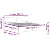 vidaXL Bed Frame with LED without Mattress White 180x200 cm Super King