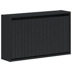 vidaXL Wall-Mounted Shoe Cabinet ARNHEM 71 x 17 x 43 cm Black