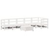 vidaXL 7 Piece Garden Sofa Set White Solid Wood Pine