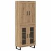 vidaXL Highboard Artisan Oak 69.5 x 34 x 180 cm Engineered Wood