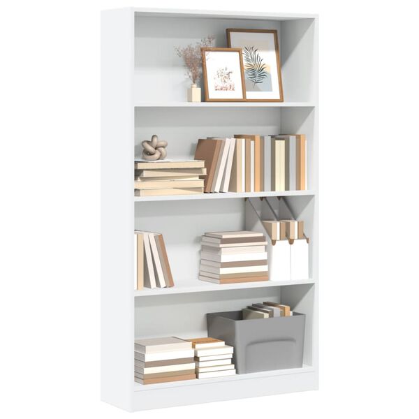 vidaXL Bookcase White 80x24x143 cm Engineered Wood
