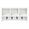 vidaXL Wall-Mounted Coat Rack White 50 x 16 x 26 cm Engineered wood