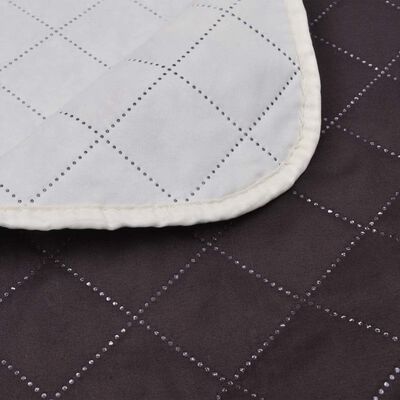 Double-sided Quilted Bedspread Beige/Brown 230 x 260 cm