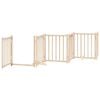 vidaXL Dog Gate with Door Foldable 6 Panels 300 cm Solid Wood Fir