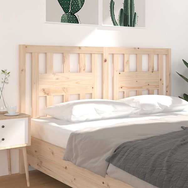 vidaXL Headboard 206x4x100 cm Solid Wood Pine
