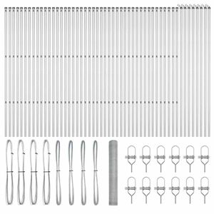 vidaXL Ground Fix Welded Wire Fence 100 x 1 m (W x H)