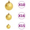 vidaXL Artificial Pre-lit Christmas Tree with Ball Set Green 210 cm PVC